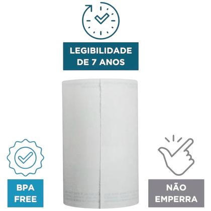 Imagem de 2 cx bobina termica 80x40 cupom fiscal branca pdv c/ 30 un