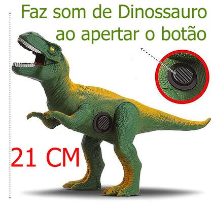 Imagem de 2 Dinossauro Tiranossauro Rex e Acrocantossauro Com Som 21cm