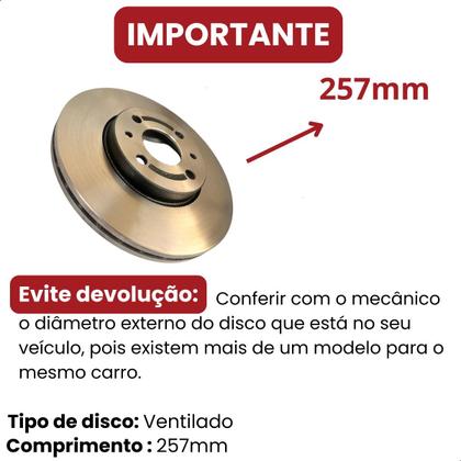 Imagem de 2 Discos Freio Hipper Freios  + Pastilhas de Freio SYL Fiat Punto 1.4 8v 2009 2010 2011.....