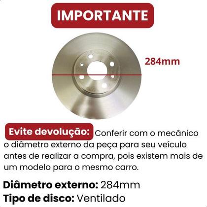 Imagem de 2 Discos + Pastilhas Idea Adventure 1.8 2011 2012 2013 2014 Original Hipper Freios Syl HF42 SYL2185