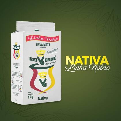 Imagem de 2 Erva Mate Chimarrão REI VERDE NOBRE Nativa Vácuo 1 Kg
