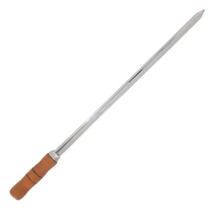 Imagem de 2 Espetos Espada 40cm De Inox Com Cabo Madeira - Churrasco