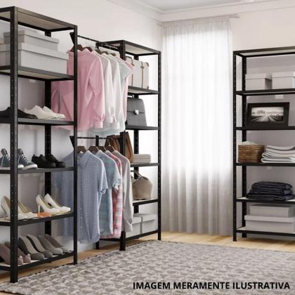 Imagem de 2 Estante Armário De Aço Para Almoxarifado Livros Sala 6 Bandejas Resistente 90cm Multiuso Para Quarto Escritório Organização