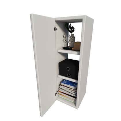 Imagem de 2 Estantes Multiuso Organizador Livros Mdp Branca Moderna