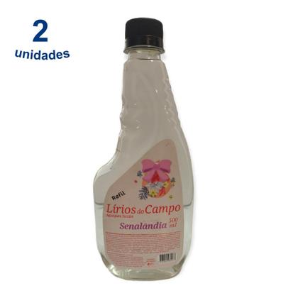 Imagem de 2 Facilitador de Passar Roupa Odorizador Tecido Água de Cheiro 500ml Refil da Senalândia - Envio Já
