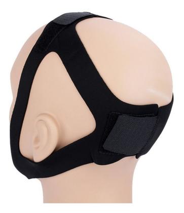 Imagem de 2 Faixa Bandagem Mandibular Ajustável Anti-ronco Apneia Sono