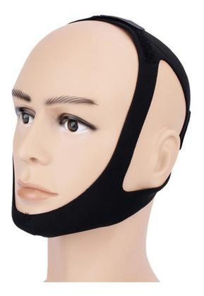 Imagem de 2 Faixa Bandagem Mandibular Ajustável Anti-ronco Apneia Sono