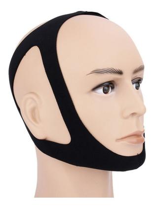 Imagem de 2 Faixa Bandagem Mandibular Ajustável Anti-ronco Apneia Sono