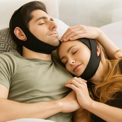 Imagem de 2 Faixas Para Cabeça Anti Ronco e Apneia Do Sono Ajustável