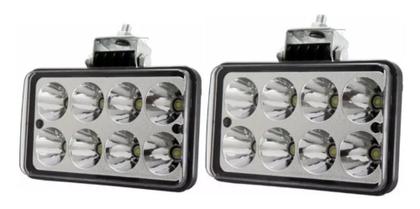 Imagem de 2 Farol Milha Retangular Led 12v 24v Caminhão Volvo Edc Nl