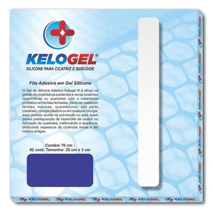Imagem de 2 Fitas Silicone Para Cicatrizes e Queloide 70x3cm - Kelogel