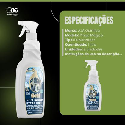 Imagem de 2 Flotador Desengordurante Pingo Magico Extra Forte 1L