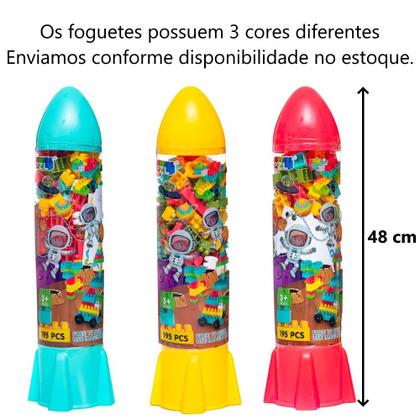 Imagem de 2 Foguetes Blocos de Montar Infantil 390 Peças Leg Educativo