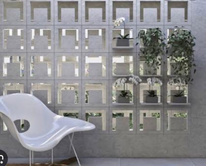 Imagem de 2 Formas Vazado Cobogó Abs 1,5mm - U 29x29x3,5cm