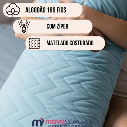 Imagem de 2 Fronha Xuxão Capa Travesseiro Corpo Algodão Matelado Zíper