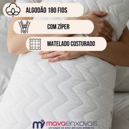 Imagem de 2 Fronha Xuxão Capa Travesseiro Corpo Algodão Matelado Zíper