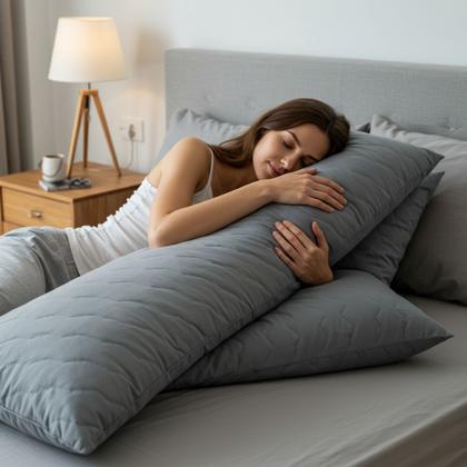 Imagem de 2 Fronha Xuxão Capa Travesseiro Corpo Algodão Matelado Zíper