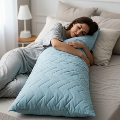 Imagem de 2 Fronha Xuxão Capa Travesseiro Corpo Algodão Matelado Zíper