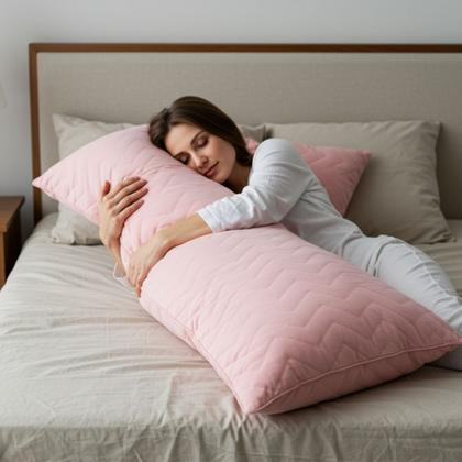 Imagem de 2 Fronha Xuxão Capa Travesseiro Corpo Algodão Matelado Zíper