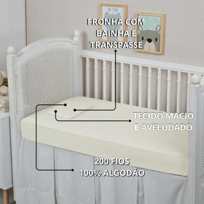 Imagem de 2 Fronhas de Berço Algodão 200 Fios Menino e Menina 2 Peças