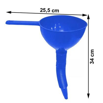 Imagem de 2 Funil De Óleo Gasolina Galao Combustivel Plastico Com Bico