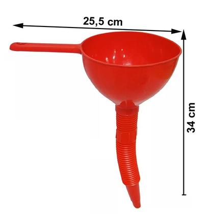 Imagem de 2 Funil De Óleo Gasolina Galao Combustivel Plastico Com Bico