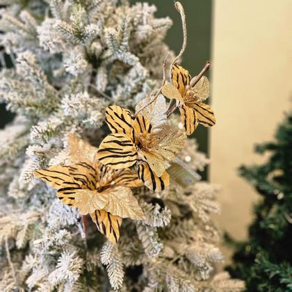 Imagem de 2 Galho Pick Bico De Papagaio Listrado Enfeite De Natal 58Cm