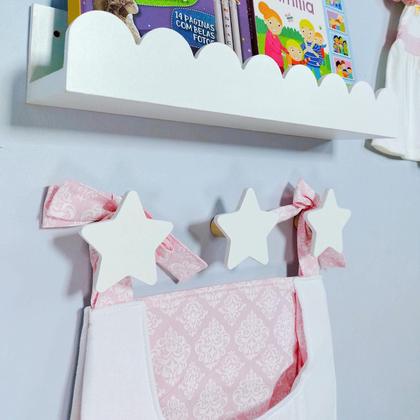 Imagem de 2 Ganchos Penduradores de Parede MDF Estrela