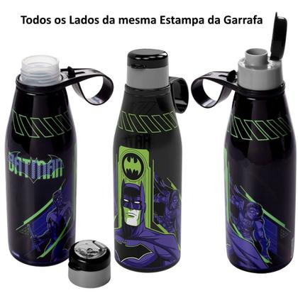 Imagem de 2 Garrafas abre fácil do Batman Infantil Plasútil 530ml para Crianças