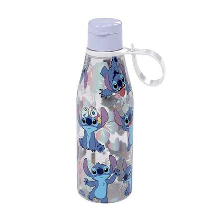 Imagem de 2 Garrafas Tampa Abre Fácil infantil do Stitch 530ml Plasútil Original