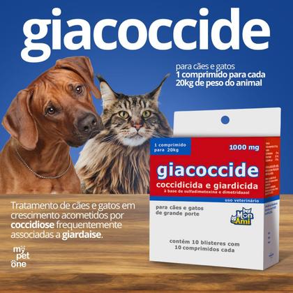 Imagem de 2 Giacoccide 1000mg Mon Ami - Antiparasitário Blíster 10 Comprimidos