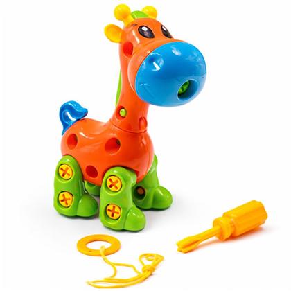 Imagem de 2 Girafas Pedagógica De Montar desmontar com Ferramentas para Coordenação e Lógica