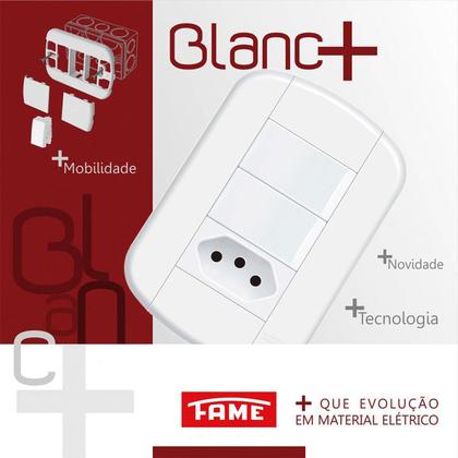 Imagem de 2 Interruptor Sim E Tom 2p+t 10a / 20a Blanc+ Kit 2