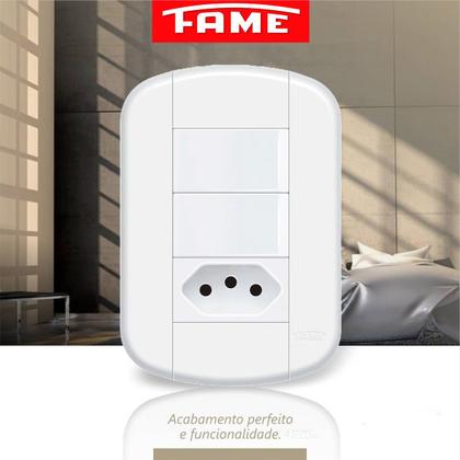 Imagem de 2 Interruptor Sim E Tom 2p+t 10a / 20a Blanc+ Kit 2