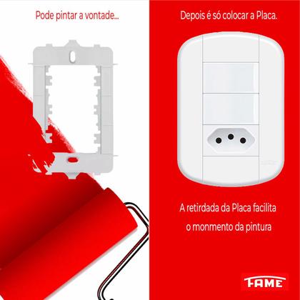 Imagem de 2 Interruptor Sim E Tom 2p+t 10a / 20a Blanc+ Kit c/ 3