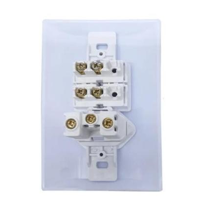 Imagem de 2 Interruptores Simples + 1 Tomada 10a 3p Flp Paris 1420210