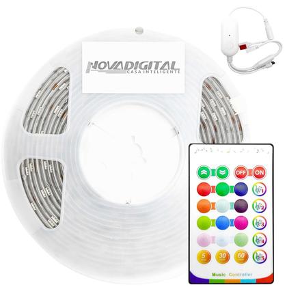 Imagem de 2 Interruptores Touch WiFi Fita LED Dual WiFi 10 Metros Novadigital
