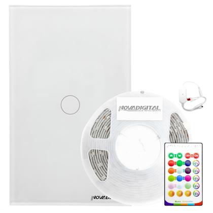 Imagem de 2 Interruptores Touch WiFi Fita LED Dual WiFi 10 Metros Novadigital