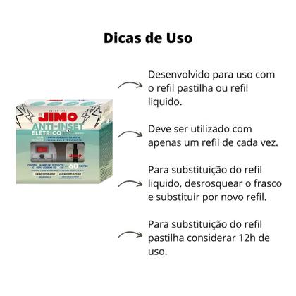 Imagem de 2 Jimo Anti Inset Aparelho Elétrico Com Refil Mata Insetos Voadores Mosquitos Pernilongos Dengue Zica Chikungunya Ambientes Internos