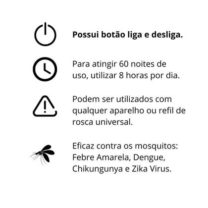 Imagem de 2 Jimo Anti Inset Aparelho Elétrico Com Refil Mata Insetos Voadores Mosquitos Pernilongos Dengue Zica Chikungunya Ambientes Internos
