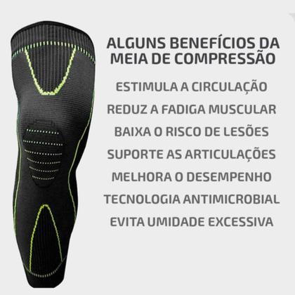 Imagem de 2 Joelheira Perna Inteira Protetor Joelhos Exercício Funcional academia