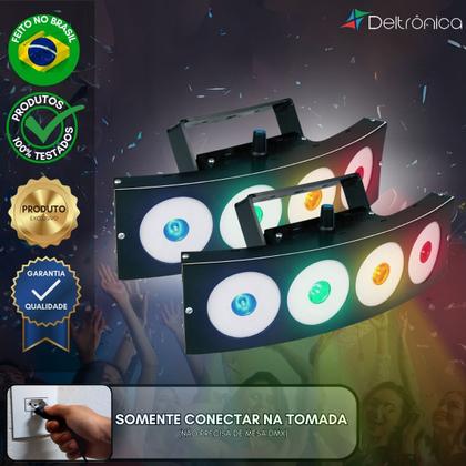 Imagem de 2 Jogo de Luz Deltrônica com 4 Canhões de Led e Sequencial Rítmico