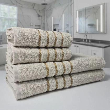 Imagem de 2 Jogos De 4 Toalhas 4 Banho 4 Rosto Montreal 100% Algodo Rs+bg