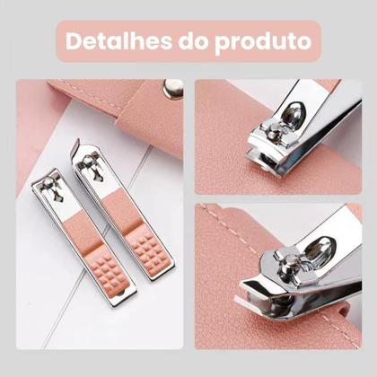 Imagem de 2 Kit Com 7 Pçs Cortador De Unhas Cutícula Pinças Espátulas Manicure