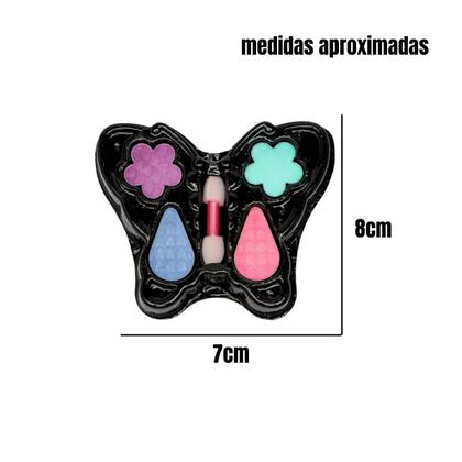 Imagem de 2 kit maquiagem infantil mini com sombras colorido brinquedo infantil lembrancinha de festa presente