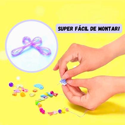 Imagem de 2 kit miçanga infantil para pulseira cordão presente para menina lembrancinha festa infantil prenda