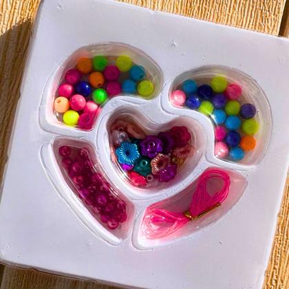 Imagem de 2 kit miçanga infantil para pulseira cordão presente para menina lembrancinha festa infantil prenda