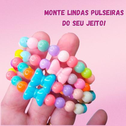 Imagem de 2 kit miçanga infantil para pulseira cordão presente para menina lembrancinha festa infantil prenda
