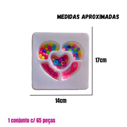 Imagem de 2 kit miçanga infantil para pulseira cordão presente para menina lembrancinha festa infantil prenda