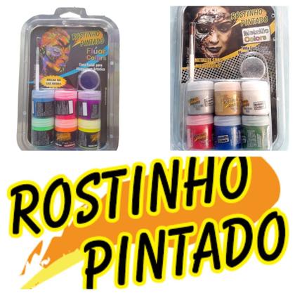 Imagem de 2 Kit Tinta Pintura Facial Festa Aniversario Crianças